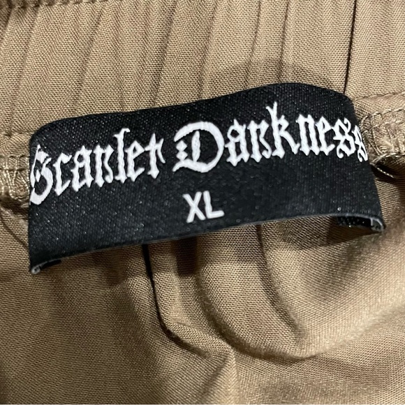 Renaissance Light Brown Elastic Waist Swing Skirt with Pockets Size XL - Picture 4 of 15